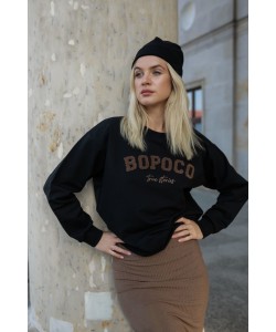 Bluza BOPOCO z haftem khaki BOC/010 czarny