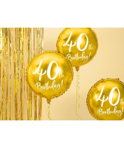 Balon foliowy 40th Birthday BAL09