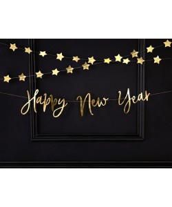Baner Happy New Year 66x18cm DEK04